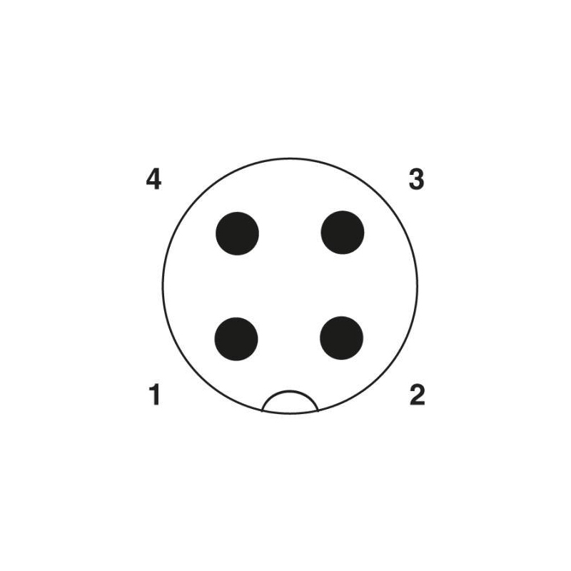 M12 4pins A code male moldable connector with shielded,short,for right angle cable,brass with nickel plated screw